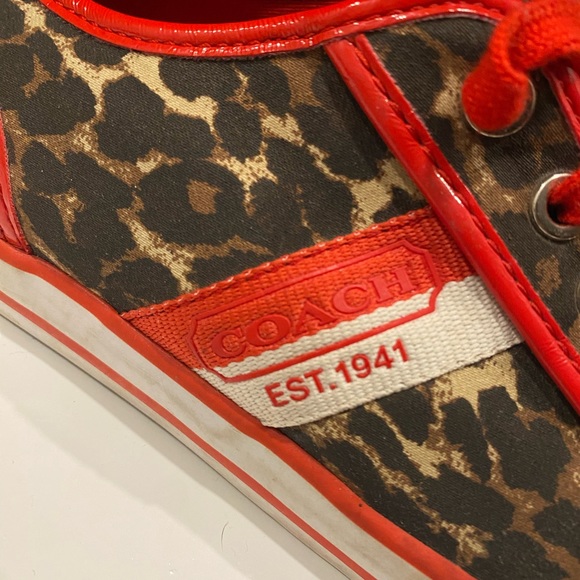 Cheetah Print Coach Tennis Shoes - Picture 7 of 8